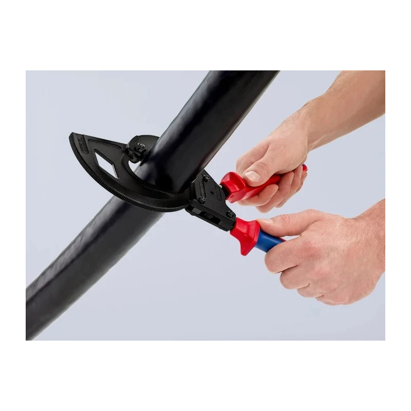 Knipex Ratchet Cable Cutter 320mm, Tool Steel Jaw, Multi-Component Grip 95 32 320