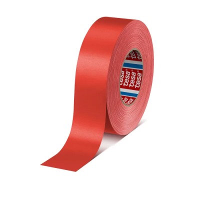 Tesa High Durability Acrylic Coated Cloth Duct Tape 50 mm x 50 m, Natural Rubber Adhesive, Red 04651-00528-00