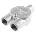 RS PRO Galvanised Steel Conduit Fitting, Nominal Size 25 mm, Thread Size M4, Silver 763-9191