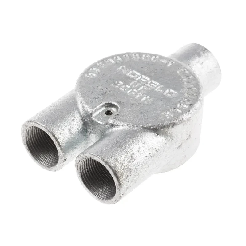 RS PRO Galvanised Steel Conduit Fitting, Nominal Size 25 mm, Thread Size M4, Silver 763-9191
