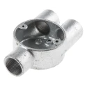 RS PRO Galvanised Steel Conduit Fitting, Nominal Size 25 mm, Thread Size M4, Silver 763-9191
