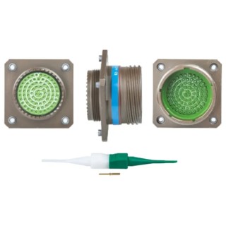 Souriau Sunbank by Eaton 79 Way Panel Mount MIL-DTL-38999 Series III Circular Connector, 5A, Aluminium Housing 8D3421W35PN