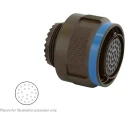Souriau Sunbank by Eaton MIL Spec Circular Connector 22 Contacts Copper Alloy Straight Cable 8D513W35SN