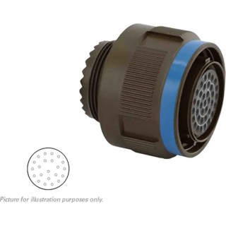 Souriau Sunbank by Eaton MIL Spec Circular Connector 22 Contacts Copper Alloy Straight Cable 8D513W35SN