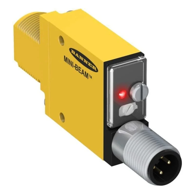 Banner Retroreflective Photoelectric Sensor Block, 5 m Detection Range, NPN/PNP Output, IP67 Rating 