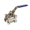 RS PRO Stainless Steel Threaded 2-Way Ball Valve BSPP 1/2 in, 69 bar, ASTM A351-CF8M A351-CF8M