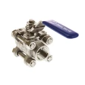 RS PRO Stainless Steel Threaded 2-Way Ball Valve BSPP 1/2 in, 69 bar, ASTM A351-CF8M A351-CF8M