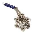 RS PRO Stainless Steel Threaded 2-Way Ball Valve BSPP 1/2 in, 69 bar, ASTM A351-CF8M A351-CF8M