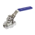 RS PRO Stainless Steel Threaded 2-Way Ball Valve BSPP 1/4 in, 69 bar Pressure, 200°C Operating Temperature A351-CF8M