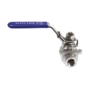 RS PRO Stainless Steel Threaded 2-Way Ball Valve BSPP 1/4 in, 69 bar Pressure, 200°C Operating Temperature A351-CF8M
