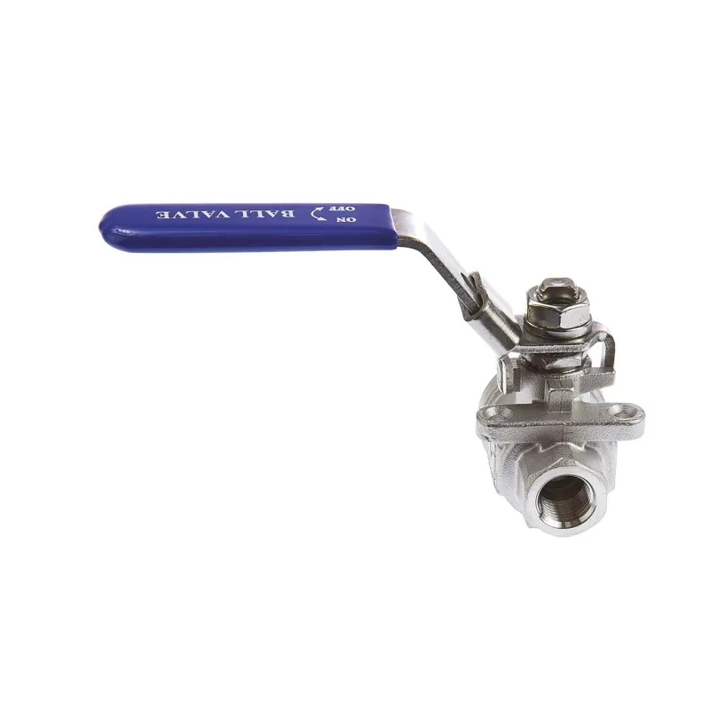RS PRO Stainless Steel Threaded 2-Way Ball Valve BSPP 1/4 in, 69 bar Pressure, 200°C Operating Temperature A351-CF8M