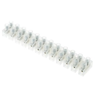 RS PRO Non-Fused Terminal Block, 12-Way, 10AWG Wire, 32A Screw, 380V, Polyethylene 763-8116