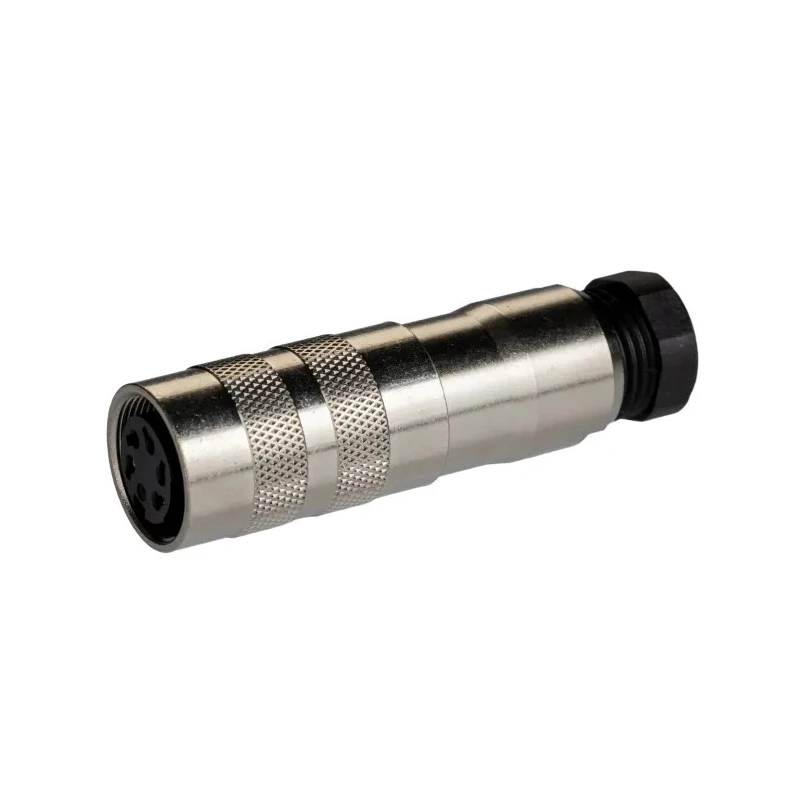 binder Circular Connector Miniature 5 Contacts 6A 250V Solder Termination Socket Female IP67 Copper Zinc Alloy 99.5614.15.05