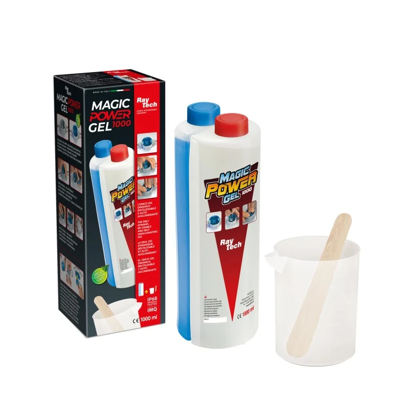 Raytech Plumbers Putty Magic Power Gel Blue Fluid 1000 ml, 7 to 9 min cure, Max 200°C MAGIC POWER GEL