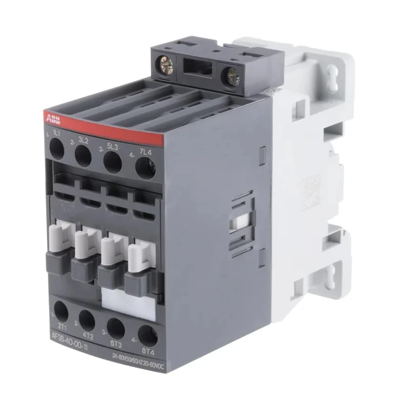 ABB 4-Pole Contactor with 24V AC/DC Coil Voltage, 55A Contact Current, 18.5 kW Power Rating, 690V AC Contact Voltage AF38