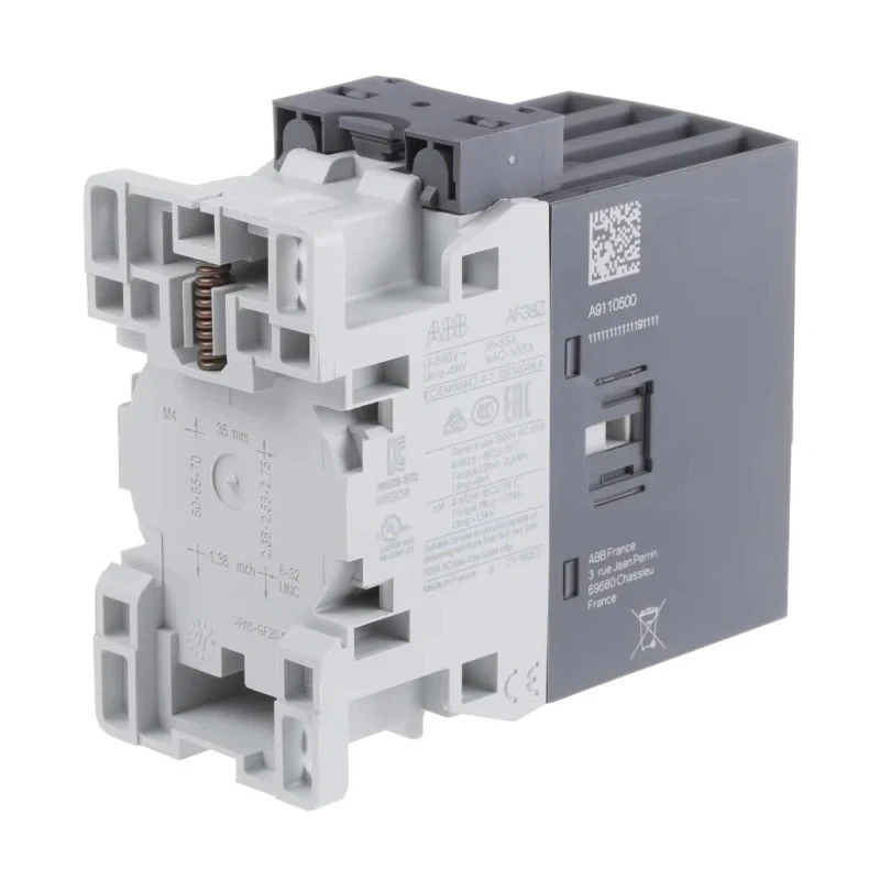 ABB AF38Z 4-Pole Contactor, 230V AC Coil, 55A Current, 18.5 kW Power Rating, 4 NO, 690V AC Contact Voltage AF38Z