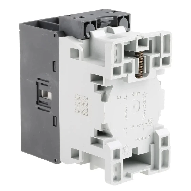 ABB AF30 3-Pole Contactor with 24V AC/DC Coil 50A Contact Current 15kW Power Rating 690V AC 3 NO Terminals AF30-30-00-11