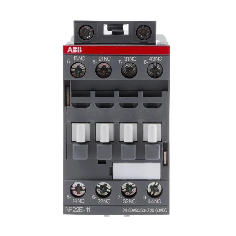 ABB NF Series 4-Pole Motor Control Contactor, 6 A, 24V AC/DC Coil, 2 NO/2 NC Auxiliary Contacts 1SBH137001R1122 NF22E-11