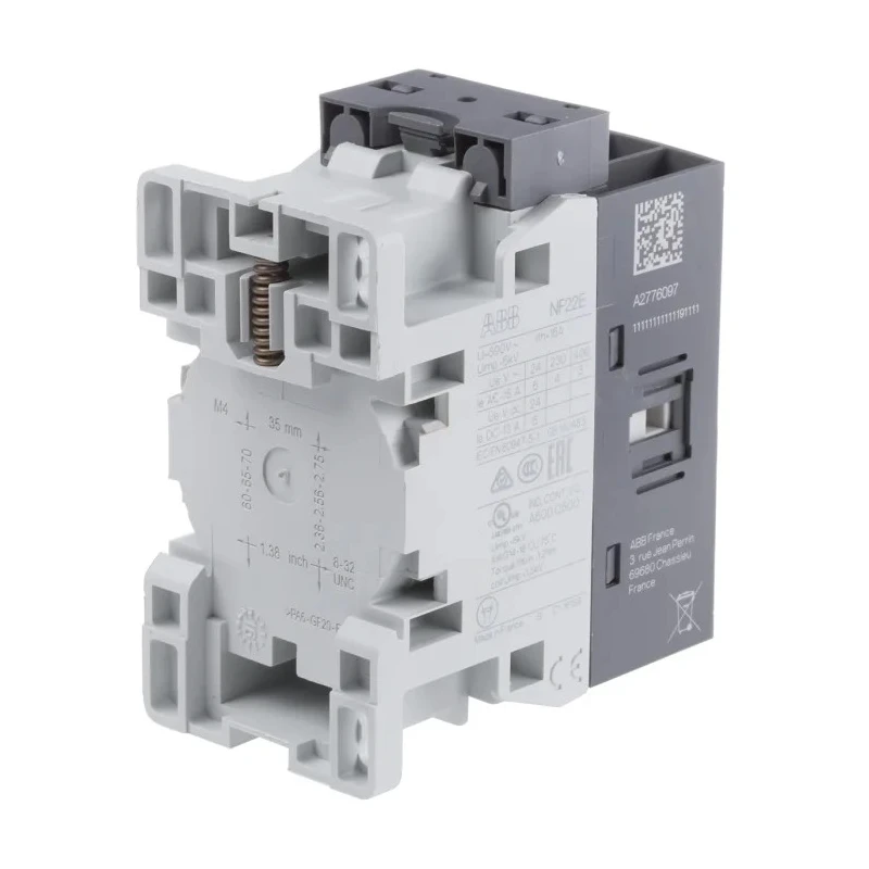 ABB NF Series 4-Pole Motor Control Contactor, 6 A, 24V AC/DC Coil, 2 NO/2 NC Auxiliary Contacts 1SBH137001R1122 NF22E-11