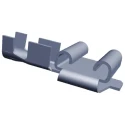 TE Connectivity FASTON .250 Black Uninsulated Female Spade Connector Crimp 6.35 x 0.81 mm Tab Size 18 AWG to 14 AWG 62048-2
