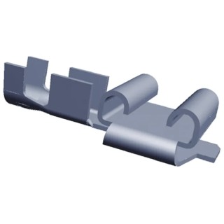 TE Connectivity FASTON .250 Black Uninsulated Female Spade Connector Crimp 6.35 x 0.81 mm Tab Size 18 AWG to 14 AWG 62048-2