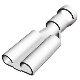 TE Connectivity FASTIN-FASTON .375 Black Uninsulated Female Spade Connector, Crimp, 9.53 x 1.22 mm Tab Size 10 AWG 280755-2