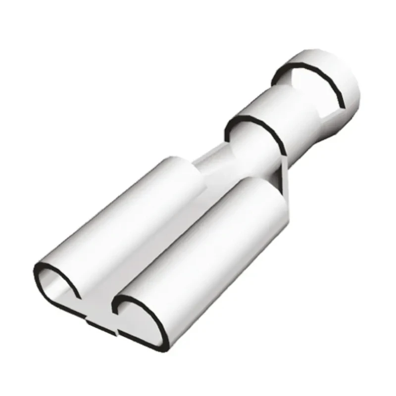 TE Connectivity FASTIN-FASTON .375 Black Uninsulated Female Spade Connector, Crimp, 9.53 x 1.22 mm Tab Size 10 AWG 280755-2