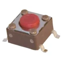 APEM Red Tactile Switch Stem, 4.3 mm Actuator, SPST 50mA 12 V DC Momentary Surface Mount DTSM61RV