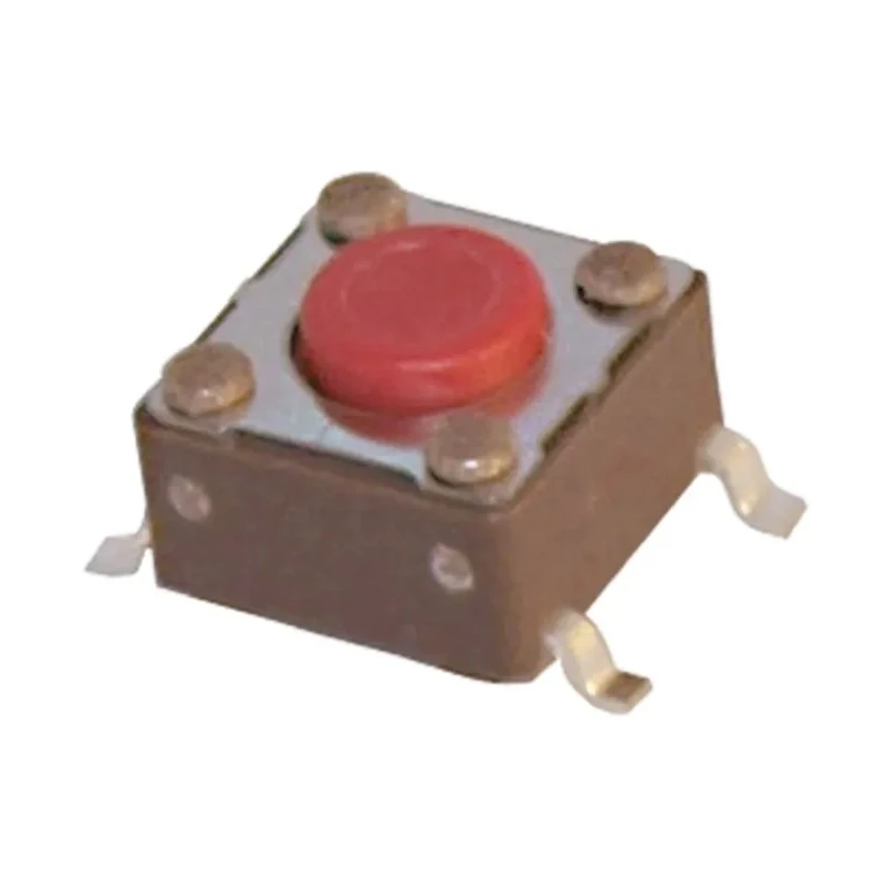 APEM Red Tactile Switch Stem, 4.3 mm Actuator, SPST 50mA 12 V DC Momentary Surface Mount DTSM61RV