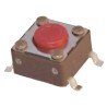 APEM Red Tactile Switch Stem, 4.3 mm Actuator, SPST 50mA 12 V DC Momentary Surface Mount DTSM61RV