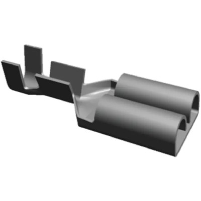 TE Connectivity FASTIN-FASTON 250 Black Uninsulated Female Spade Connector Crimp 6.35 x 0.81 mm Tab Size 5-160526-9