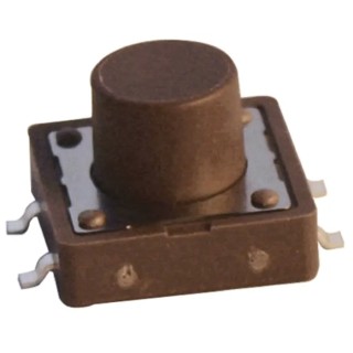 APEM Brown Tactile Switch Cap SPST Momentary 50mA 12 V dc Surface Mount DTSM25NV