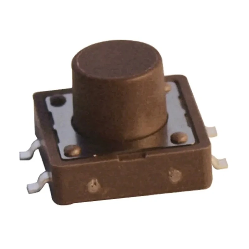APEM Brown Tactile Switch Cap SPST Momentary 50mA 12 V dc Surface Mount DTSM25NV