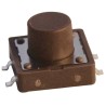 APEM Brown Tactile Switch Cap SPST Momentary 50mA 12 V dc Surface Mount DTSM25NV