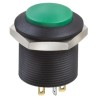 Apem FP Series Illuminated Push Button Switch, Latching, Panel Mount, 24.2 mm Cutout, DPDT, Green LED, 12V dc FPAR1D1432B1X
