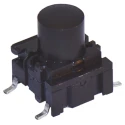 MEC Black Tactile Switch Cap SPST 50mA 24V dc Surface Mount 5 G Series 3.5N Operating Force 10 Million Cycles IP67