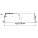 Interroll Zinc Plated Steel Round Conveyor Roller 50 mm Diameter x 600 mm Length, Female Threaded 12 mm 17X3JAALAE - 600