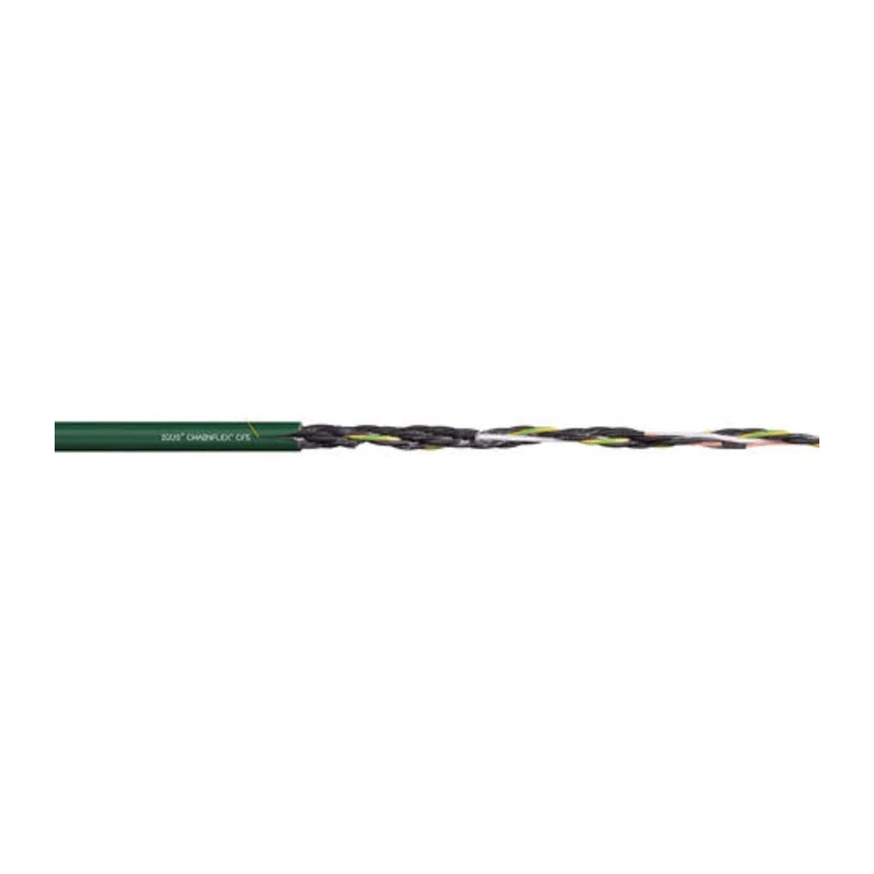 Igus chainflex CF5 Control Cable, 5 Cores, 1mm² 17 AWG, Unscreened, Armoured, 25 m, Green Polyvinyl Chloride Sheath CF5.10.05