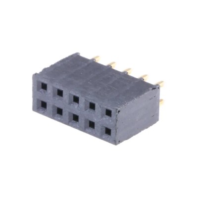 Samtec SSQ Series Straight Through Hole PCB Socket 10-Contact 2 Row 2.54 mm Pitch Solder SSQ-105-01-G-D