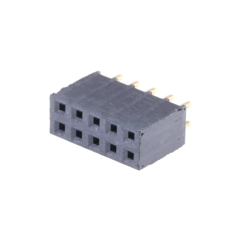 Samtec SSQ Series Straight Through Hole PCB Socket 10-Contact 2 Row 2.54 mm Pitch Solder SSQ-105-01-G-D