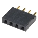 Samtec SSQ Series Straight Through Hole PCB Socket 4-Contact 1 Row 2.54 mm Pitch Solder SSQ-104-01-G-S