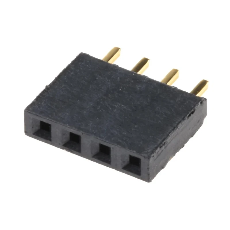 Samtec SSQ Series Straight Through Hole PCB Socket 4-Contact 1 Row 2.54 mm Pitch Solder SSQ-104-01-G-S