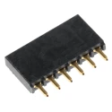 Samtec SSQ Series Straight Through Hole PCB Socket 6-Contact 1 Row 2.54 mm Pitch Solder SSQ-106-01-G-S
