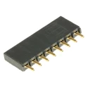 Samtec SSQ Series Straight Through Hole PCB Socket, 8-Contact, 1 Row, 2.54 mm Pitch, 7.6A Current, 550V SSQ-108-01-G-S