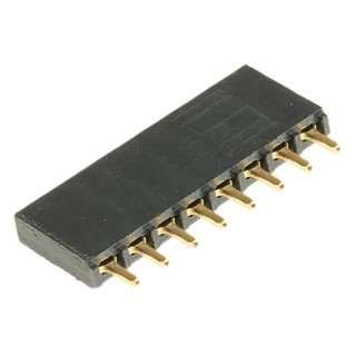Samtec SSQ Series Straight Through Hole PCB Socket, 8-Contact, 1 Row, 2.54 mm Pitch, 7.6A Current, 550V SSQ-108-01-G-S
