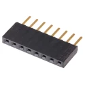 Samtec SSW Series Straight Through Hole PCB Socket, 8-Contact, 1 Row, 2.54 mm Pitch, 550V AC Voltage Rating SSW-108-02-G-S