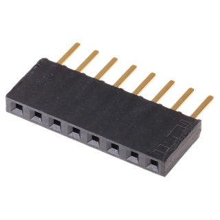 Samtec SSW Series Straight Through Hole PCB Socket, 8-Contact, 1 Row, 2.54 mm Pitch, 550V AC Voltage Rating SSW-108-02-G-S