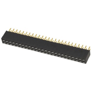 Samtec SSQ Series Straight Through Hole PCB Socket, Board-to-Board, 50-Contact, 2 Row, 2.54 mm Pitch, 7.6A SSQ-125-01-G-D