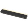 Samtec SSQ Series Straight Through Hole PCB Socket, Board-to-Board, 50-Contact, 2 Row, 2.54 mm Pitch, 7.6A SSQ-125-01-G-D