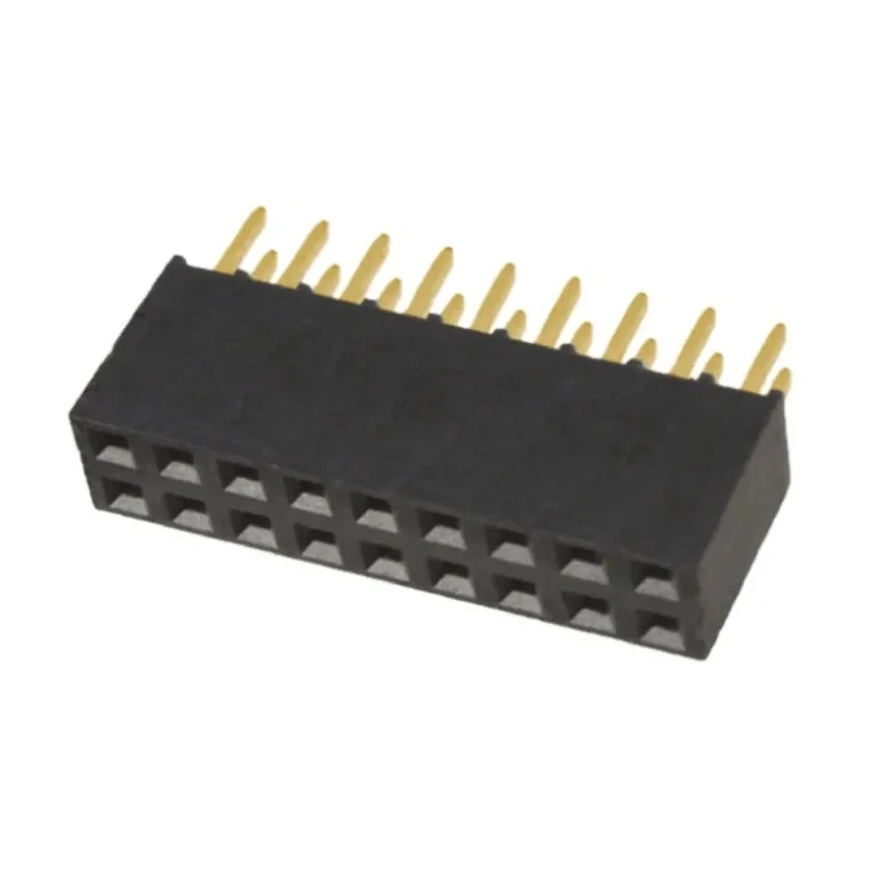 Samtec SSQ Series Straight Through Hole PCB Socket, 18-Contact, 2 Row, 2.54 mm Pitch, 7.6A, 550V, Liquid SSQ-109-01-G-D
